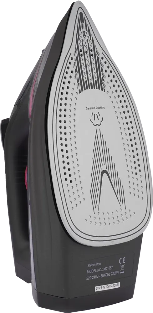 مكواة ملابس بخار دي اس بي، 2200 وات، قاعدة سيراميك، ألوان متعددة، KD1067