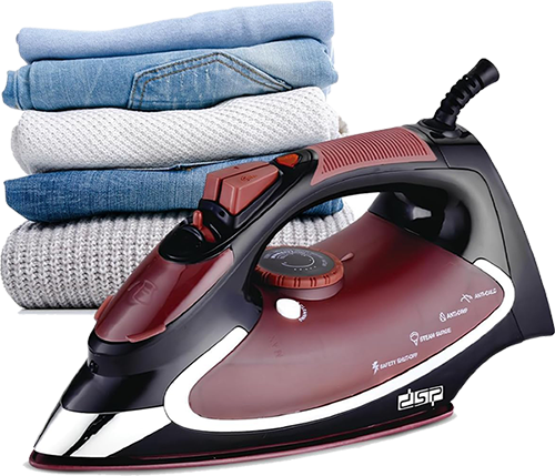 مكواة ملابس بخار دي اس بي، 2200 وات ، قاعدة سيراميك، خزان 270 مللي، أحمر، KD1023