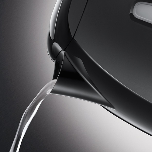 Russell Hobbs Textures Plus Electric Kettle, 1.7L, 2400W, Illuminated View Window, Matte Black, 22591-70