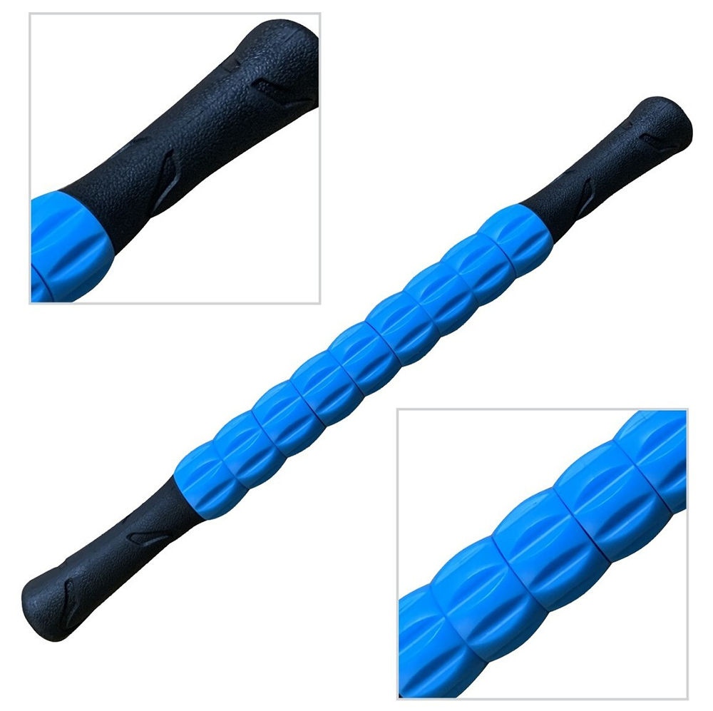 Rotating Body and Muscle Massager Stick, Suitable for Gym, Blue, 5077