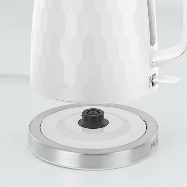 Russell Hobbs Honeycomb Electric Kettle, 1.7L, 2400W, White, 26050-70