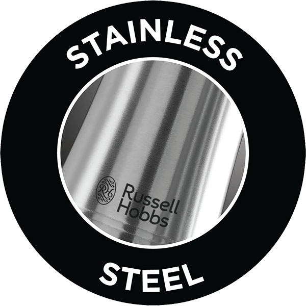 Russell Hobbs Spice Grinder, Battery Operated, Illuminated Base, Stainless Steel, Silver, 23460-56