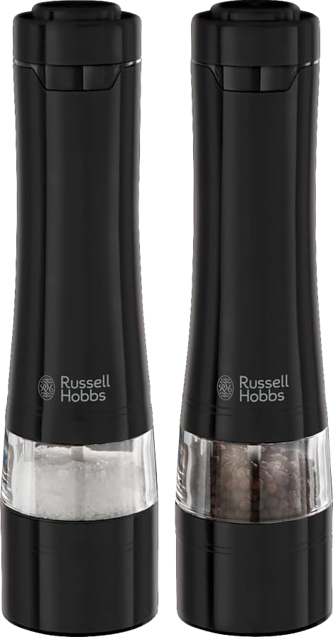 Russell Hobbs Spice Grinder, Battery Operated, Illuminated Base, Stainless Steel, Black, 28010-56