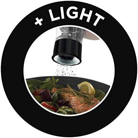 Russell Hobbs Spice Grinder, Battery Operated, Illuminated Base, Stainless Steel, Black, 28010-56