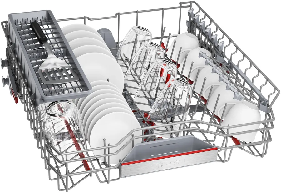 Bosch Series 6 Dishwasher, 13 Place Settings, 60 cm, 8 Programs, Digital Display, Stainless Steel, Silver, SMS6EAI81T