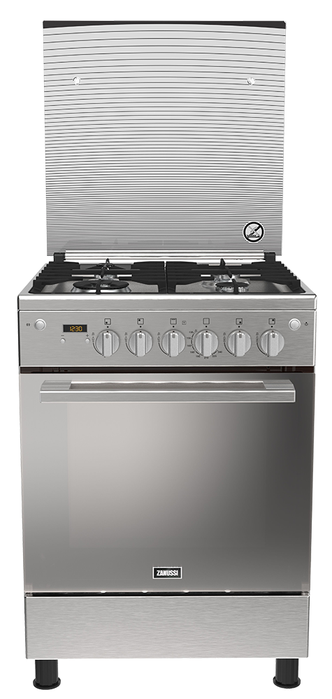 بوتاجاز زانوسي كول ماكس ، 60 سم ، 4 شعلة ، شاشة ديجيتال ، حوامل زهر ، امان كامل ، مروحة فرن ، استانلس ستيل ، ZCG64396XB