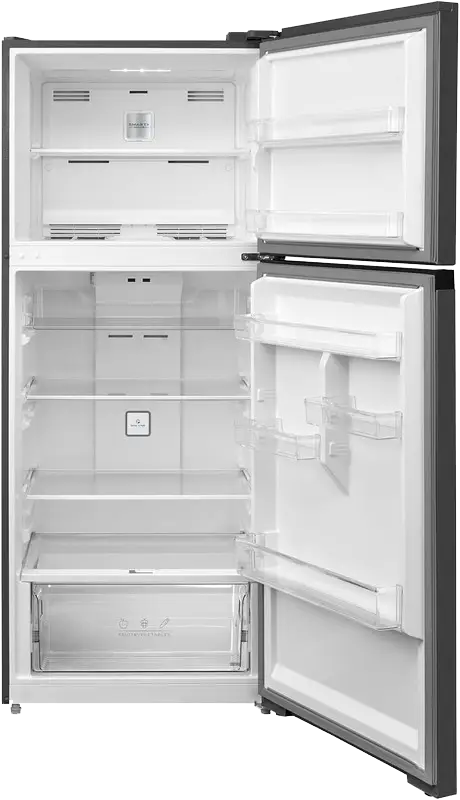 Midea No Frost Refrigerator, 411 Liters, 2 Doors, Electronic Control, Super Cooling, Black, MDRT580MTN45, (Miraco Warranty 19111)