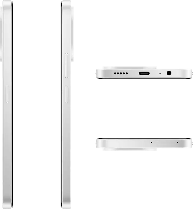 Honor X6C Dual SIM Mobile, 128GB Internal Memory, 6GB RAM, 4G LTE, Moonlight White