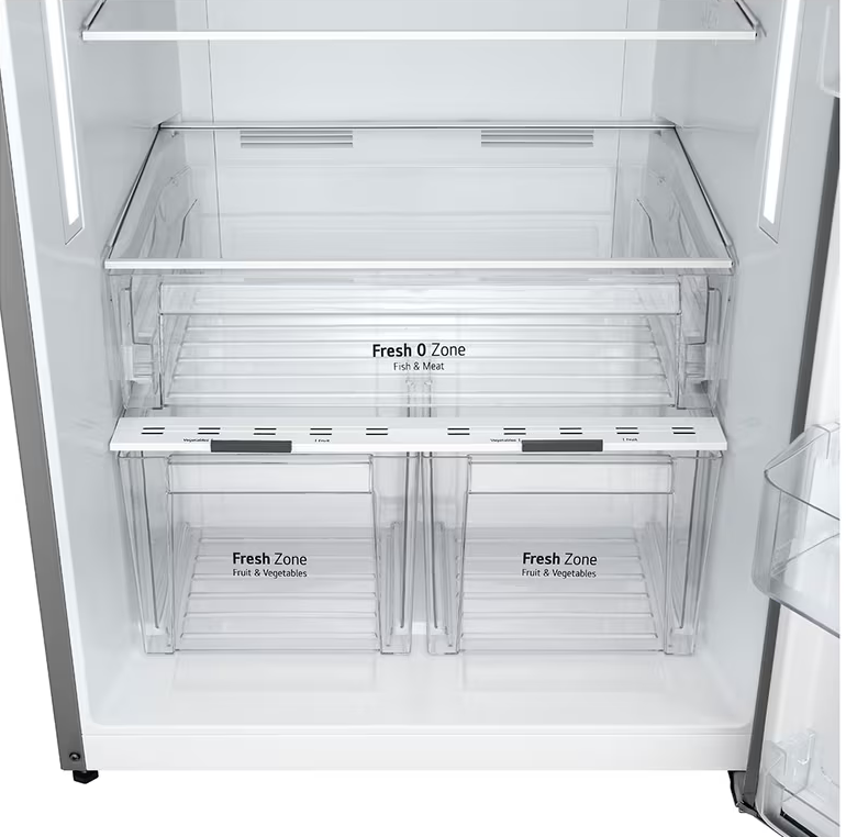 ثلاجة ال جى نوفروست ، 401 لتر ، 2 باب ، شاشة ديجيتال ، تكنولوجيا الأنفرتر ، سيلفر ، GTF402SVAN