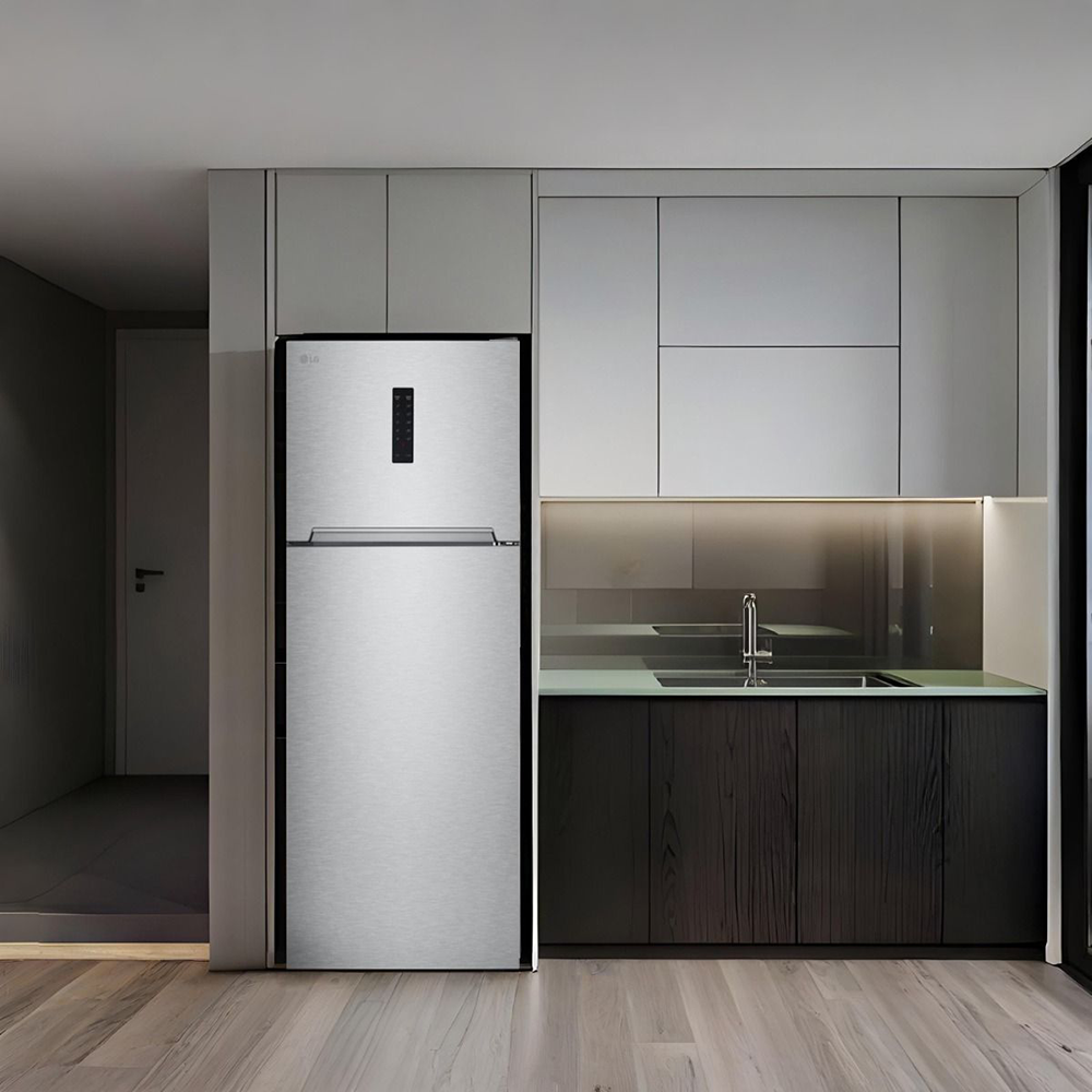 ثلاجة ال جى نوفروست ، 401 لتر ، 2 باب ، شاشة ديجيتال ، تكنولوجيا الأنفرتر ، سيلفر ، GTF402SVAN