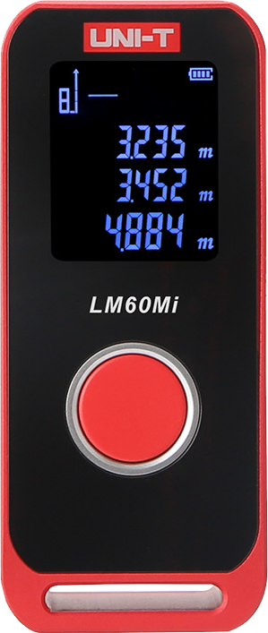جهاز قياس مسافة ليزر من يوني تي، 60 متر، شاشة lcd ديجيتال، يعمل ببطارية، ايقاف تشغيل تلقائي، أحمر، LM-60-MI