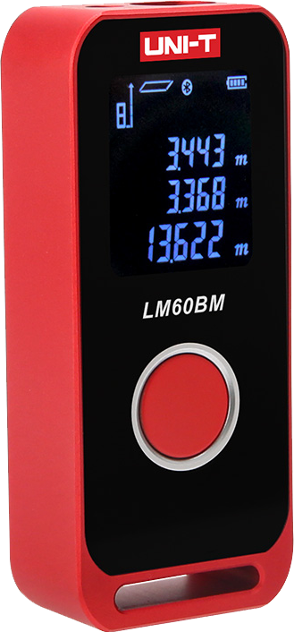 جهاز قياس مسافة ليزر من يوني تي، 60 متر، شاشة lcd ديجيتال، يعمل ببطارية، ايقاف تشغيل تلقائي، أحمر، LM-60-MI