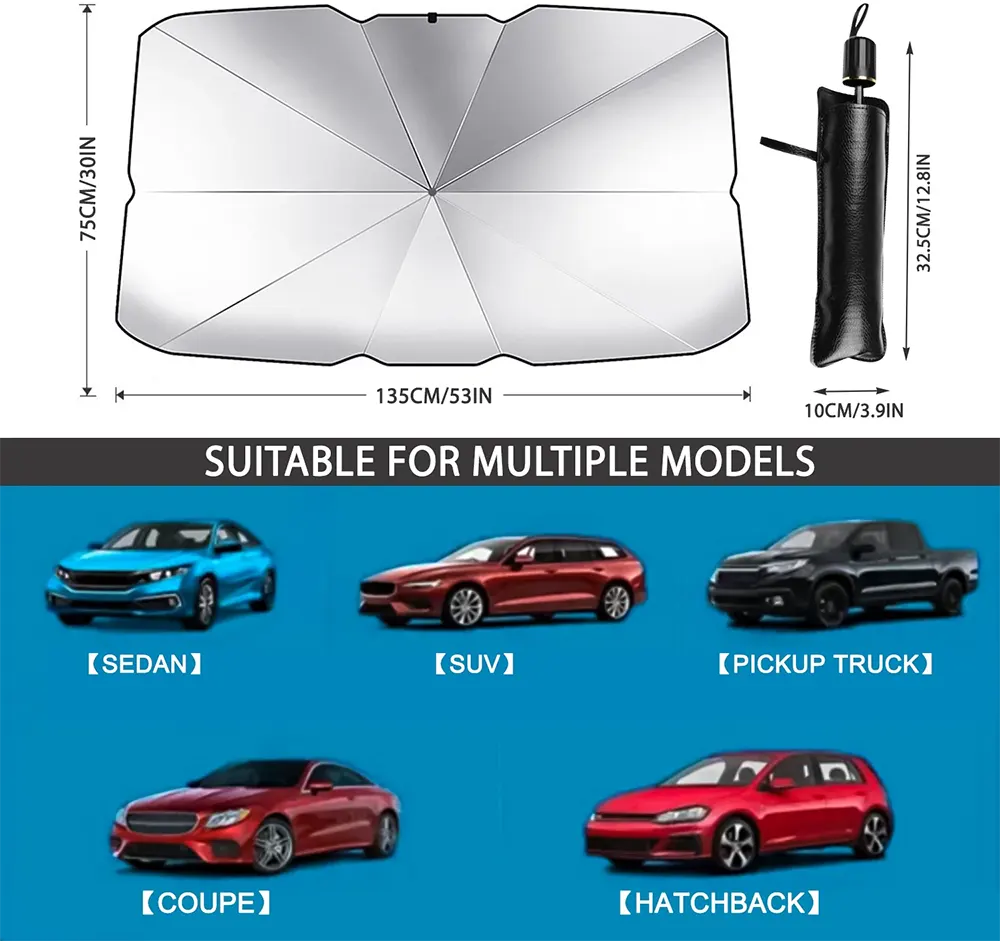 car umbrella with a pouch