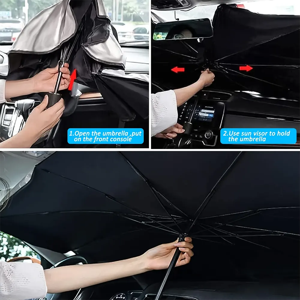 car umbrella with a pouch