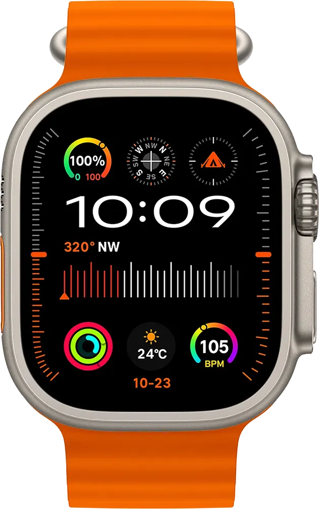 ساعة HK9 Ultra A الذكية، شاشة تعمل باللمس مقاس 49 مم، مقاومة للماء، برتقالي