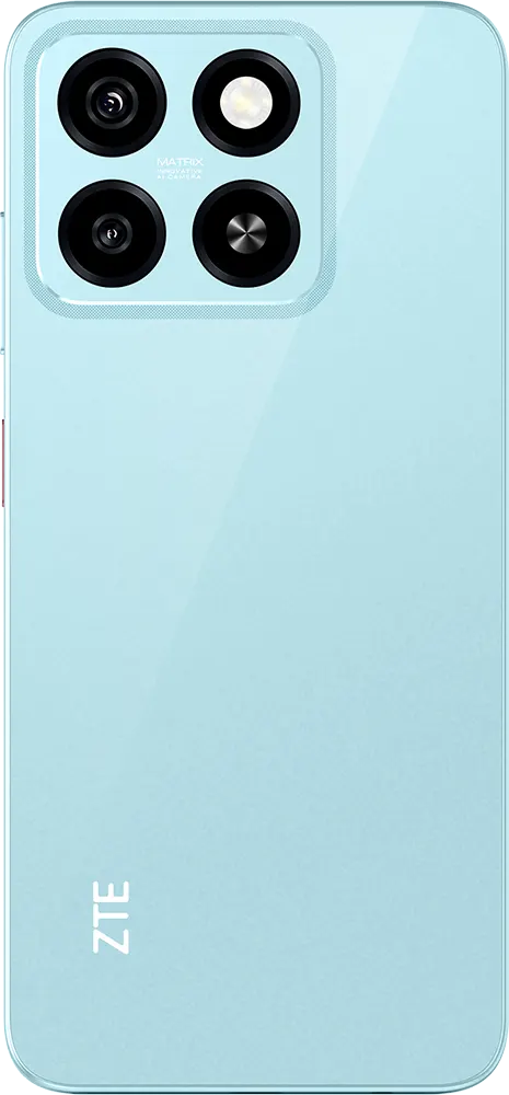 ZTE Blade A55 Dual SIM Mobile, 128GB Memory, 4GB RAM, 4G LTE, Water Blue