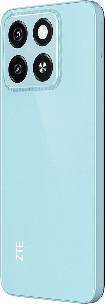 ZTE Blade A55 Dual SIM Mobile, 128GB Memory, 4GB RAM, 4G LTE, Water Blue
