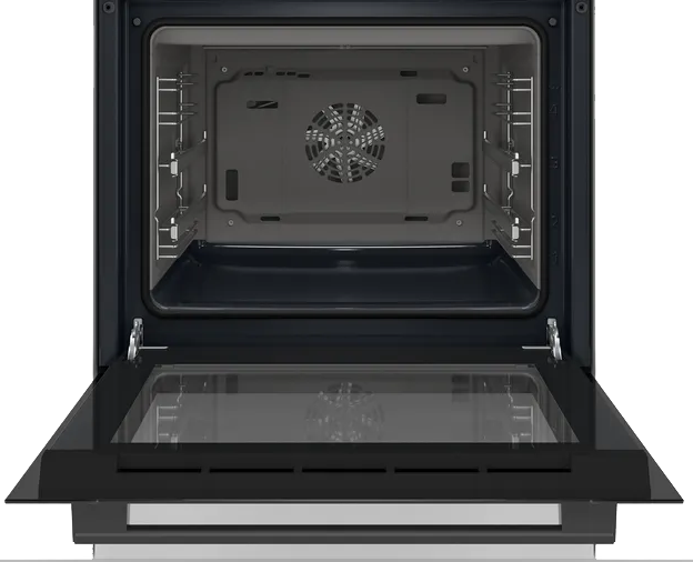 Bosch Series 6 Built-in Oven, 60 cm, 66 L , Electric - 2800 W , Digital Display , Timer , Black , HBJ558YB0Q