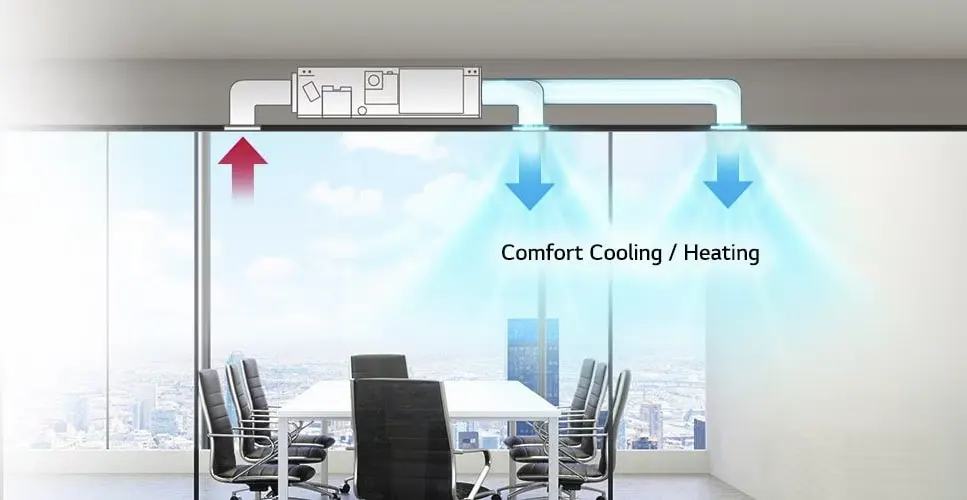 LG Concealed Air Conditioner 4 HP, Cooling & Heating, Inverter, ABUW30GM1T6