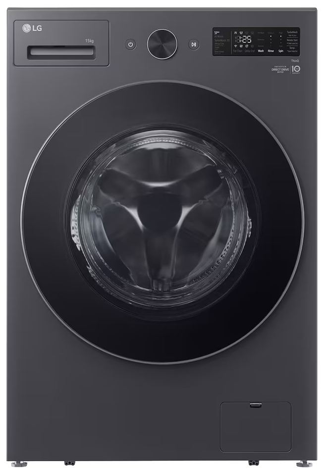 LG Full Automatic Washing Machine, 15 kg, Front Load, Digital Screen, Direct Drive Motor, Dark Silver, F0Z6DYP24