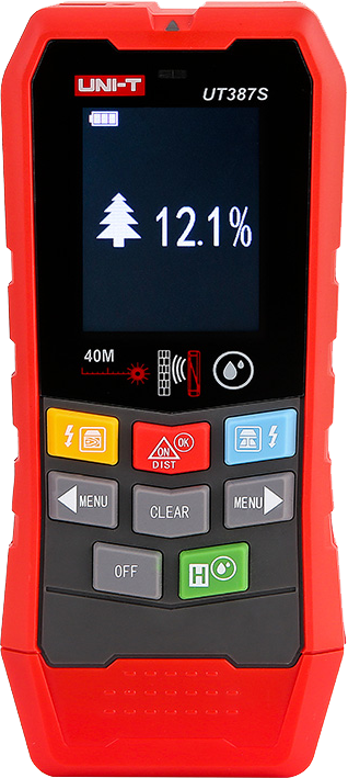 UNI-T Laser Wall Scanner and Rangefinder, 40m Range, 2.4" Display, Red, UT-387S