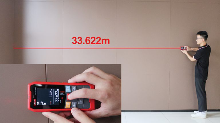 UNI-T Laser Wall Scanner and Rangefinder, 40m Range, 2.4" Display, Red, UT-387S