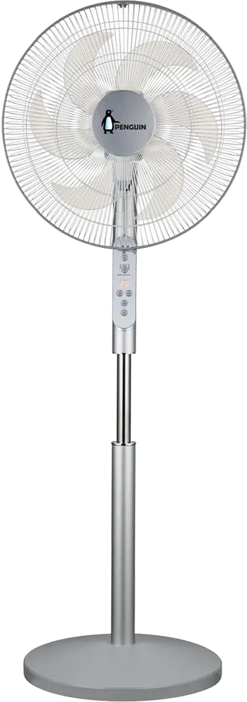 Fan Stand Penguin Breeze Pro 18 Inch , 6 Blades, Remote Control, Silver, PF006