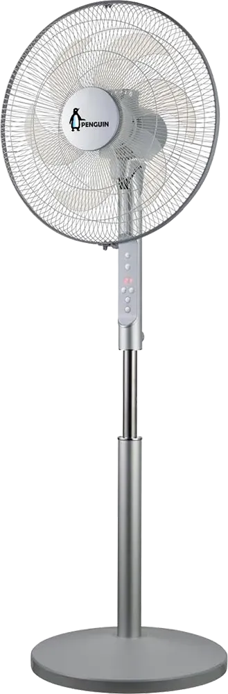 Fan Stand Penguin Breeze Pro 18 Inch , 6 Blades, Remote Control, Silver, PF006