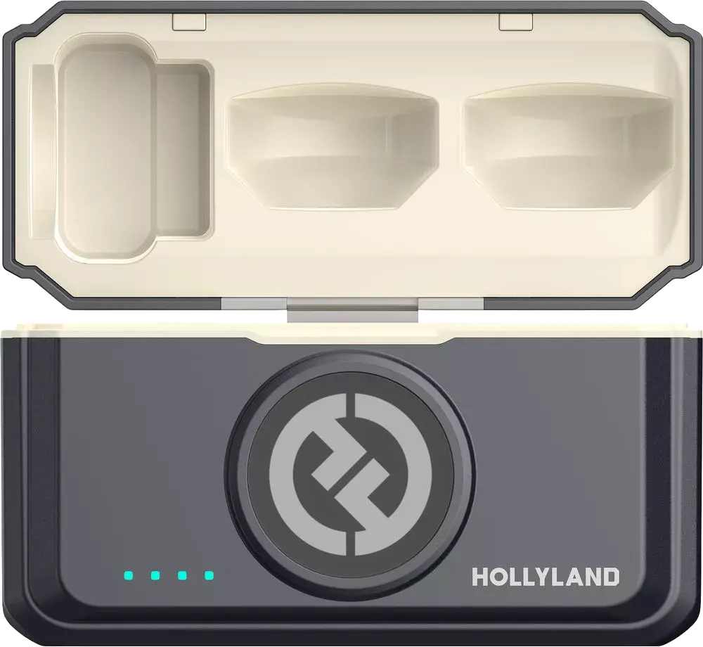 Hollyland Lark M2 Wireless Microphone, Rechargeable, Noise Cancelling, Black