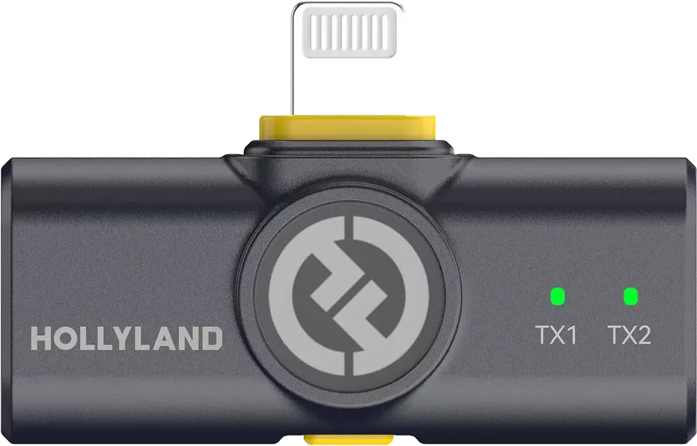 Hollyland Lark M2 Wireless Microphone, Rechargeable, Noise Cancelling, Black