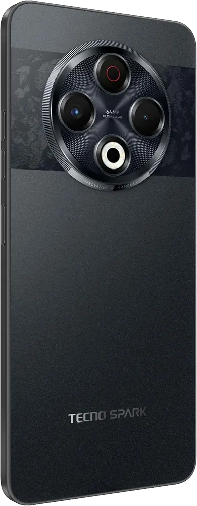 موبايل تكنو سبارك 30، ذاكرة 256 جيجابايت، رامات 8 جيجابايت، شبكة الجيل الرابع إل تي إي، أسود