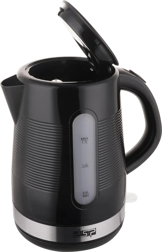 غلاية مياه كهربائية بلاستيك دي اس بي 2200 وات، 1.7 لتر، اسود، موديل KK1264
