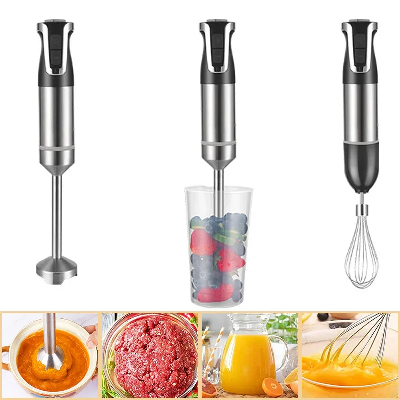 Jamaky 3 in1 Hand Blender , 2000 watt , 700 ml jug , two speeds , stainless steel, JMK3012