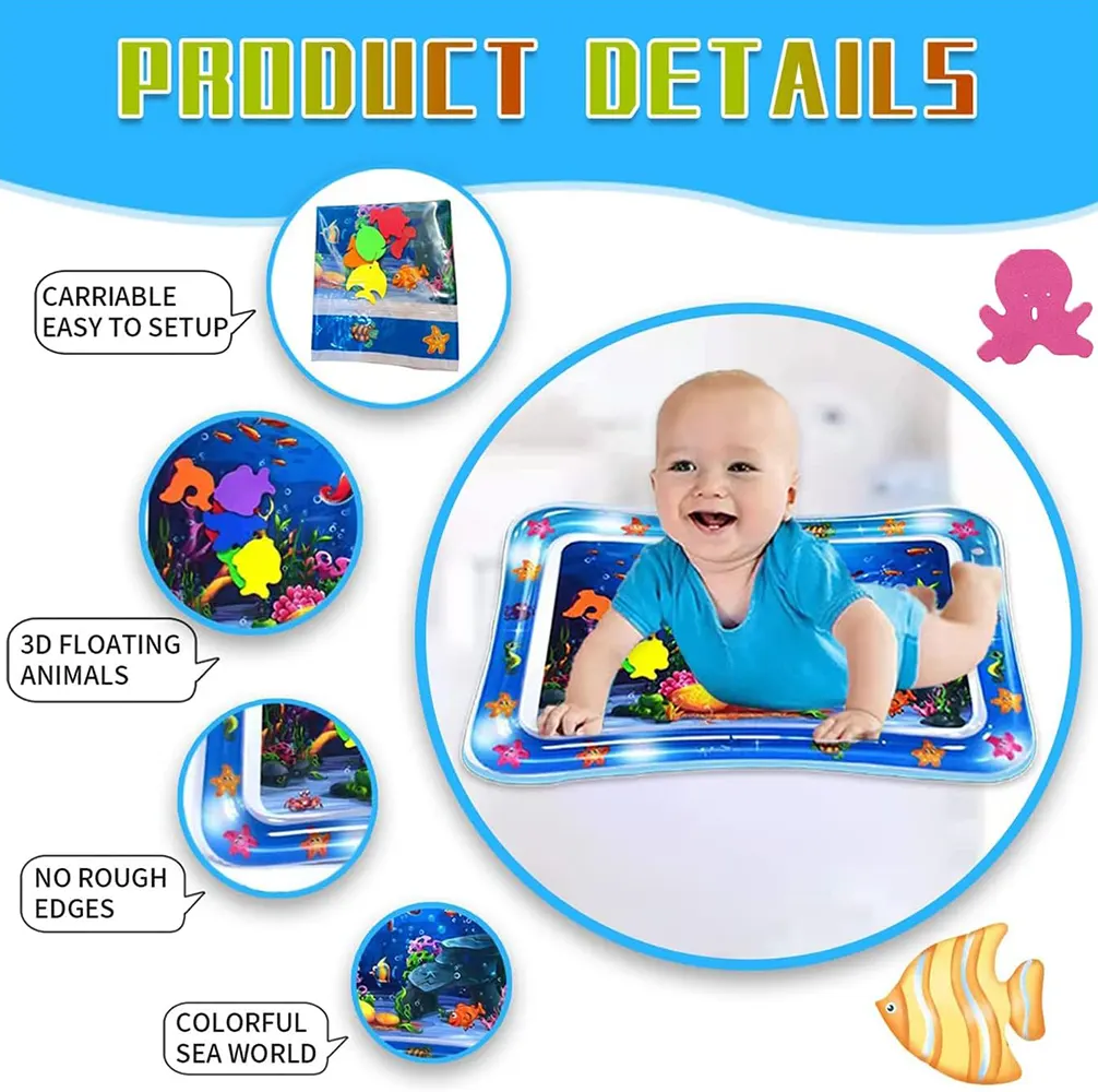 سجادة لعب مائية بلاستيك للأطفال، موديل MH8-8