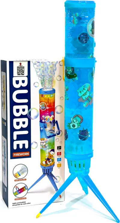 مدفع بابلز رشاش قابل للحمل والتثبيت، إضاءة ليد، متعدد الألوان، 456-24