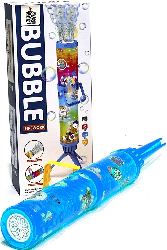 مدفع بابلز رشاش قابل للحمل والتثبيت، إضاءة ليد، متعدد الألوان، 456-24