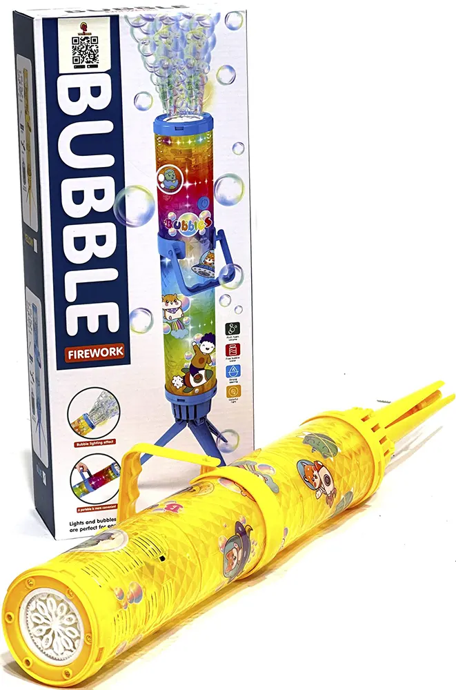 مدفع بابلز رشاش قابل للحمل والتثبيت، إضاءة ليد، متعدد الألوان، 456-24