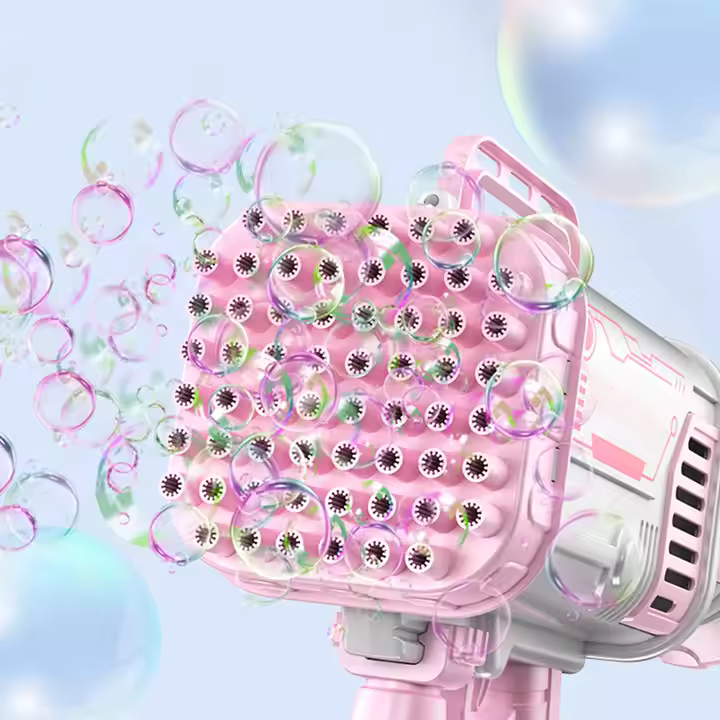 مسدس بابلز مع انوار مضيئة ، تعمل بالبطارية قابلة للشحن ، 60 فتحة بابلز ، متعدد الألوان ، 101