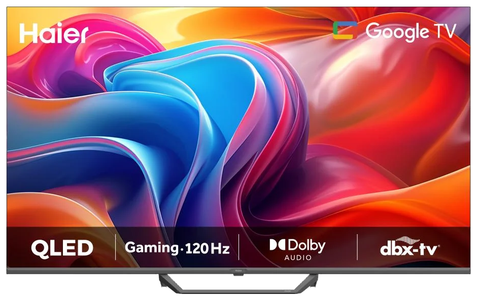 Haier Smart Frameless TV, 55 inches, 4K Resolution, QLED Technology, Voice control via remote, Built-in Receiver, H55S80FUX