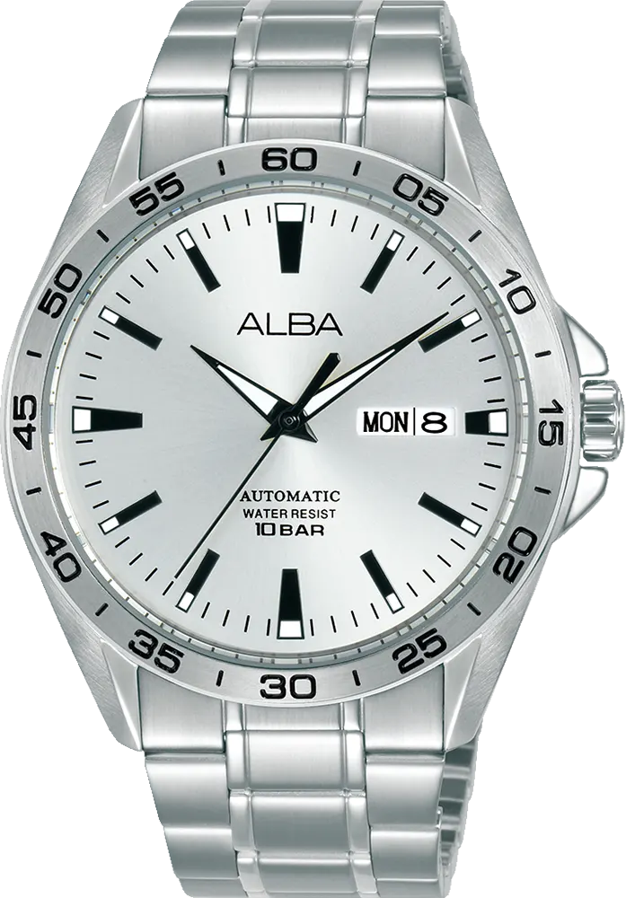 Alba Men's Watch, Silver Dial, Analog Display, Silver Stainless Steel Band, Silver, Al4309X1