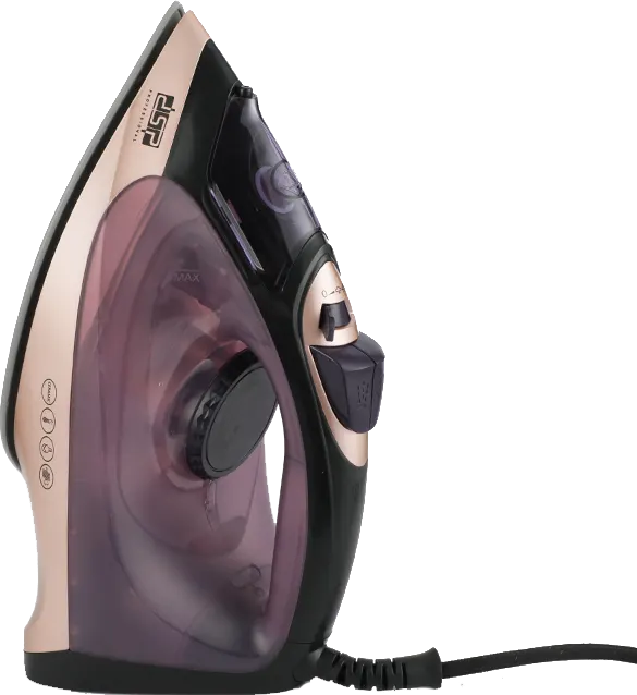 DSP Steam Iron, 2200 Watt, Ceramic soleplate, 280ml tank, Black*Gold, KD1348