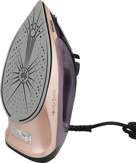 DSP Steam Iron, 2200 Watt, Ceramic soleplate, 280ml tank, Black*Gold, KD1348