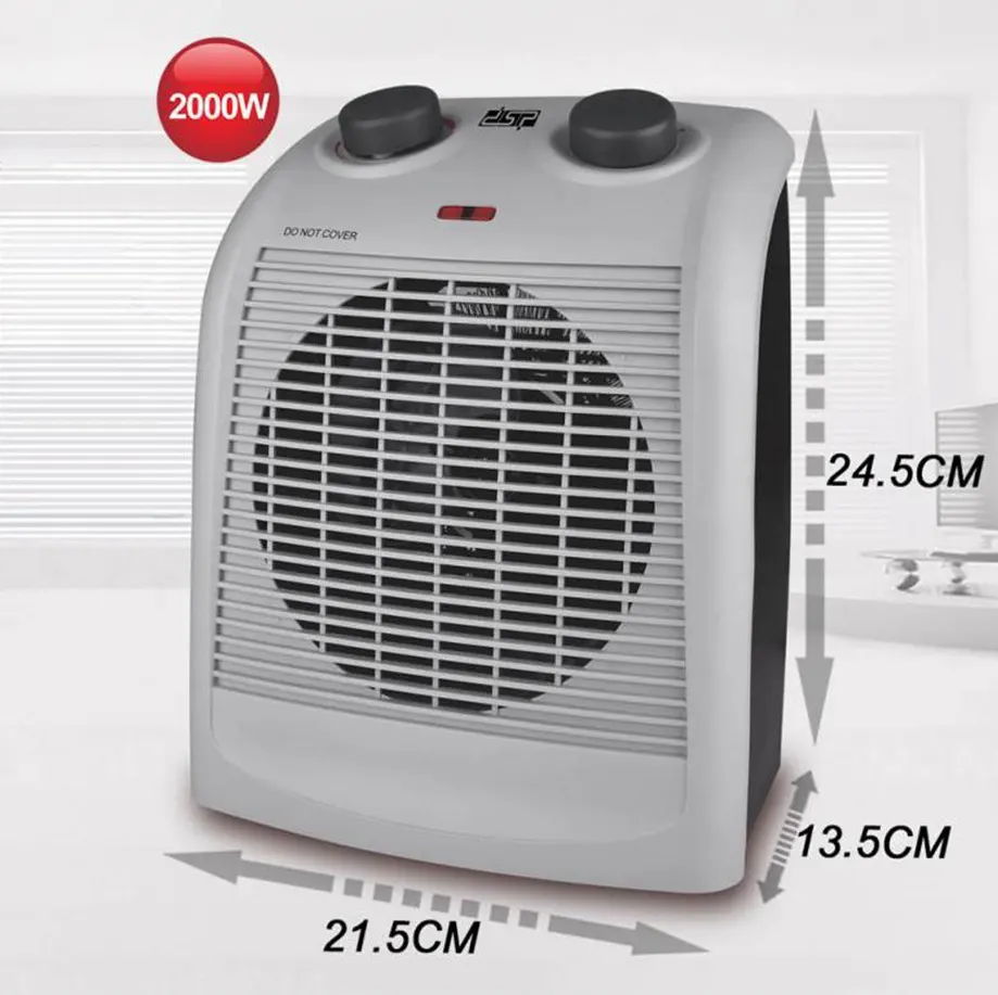 DSP Fan Heater, 2000W, White, KD3008