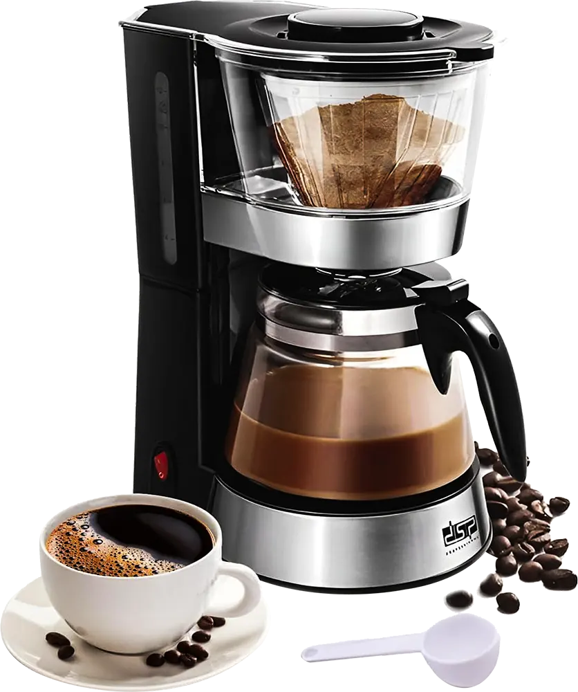 DSP Coffee Maker, 800 Watt, 12 Cup Capacity, Black, Model: KA3063