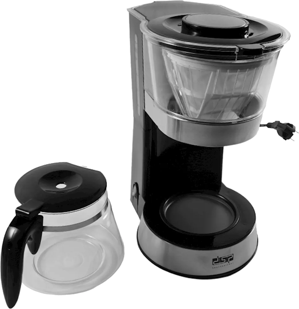 DSP Coffee Maker, 800 Watt, 12 Cup Capacity, Black, Model: KA3063