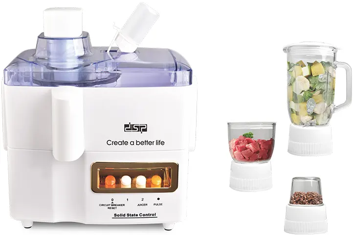 DSP Food Processor, 650 Watt, 1.2 Liter, 2 Speeds, White, KJ3053