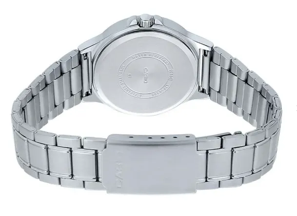 Casio Women's Watch, Stainless Steel Strap, Black Dial, Gold-Tone Hands, LTP-V300D-1A2UDF