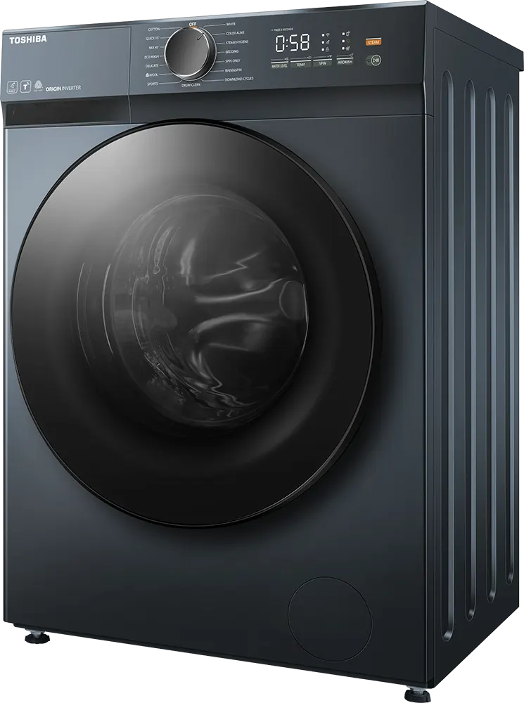 Toshiba T21 Fully Automatic Washing Machine, Front Load, 8.5 kg, 1400 RPM, Inverter, Steam, Digital Screen, Wi-Fi, Dark Grey, TW-T21BU95UWEG(MG) (Miraco Warranty 19111)
