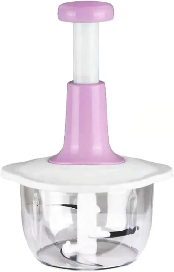 LUS Hand Press Food Chopper, Mini Hand Press Food Chopper, Easily Chops Garlic, Vegetables, and Meat