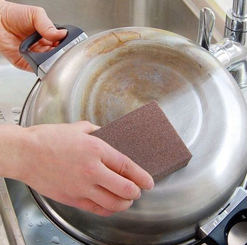 سفنجة كربونية للتنظيف والتلميع ، مكونة من قطعتين ، موديل 6088